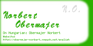 norbert obermajer business card